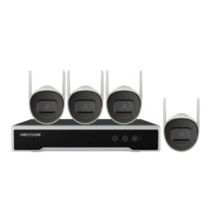HIKVISION ชุดกล้องวงจรปิด WIFI 2 ล้านพิกเซล 4 ตัว รุ่น NK42W08H (บันทึกภาพและเสียง) + กล้อง wifi 4 ตัว
