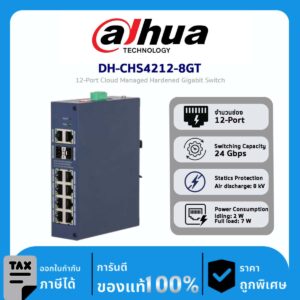 Cloud Managed Switches รุ่น DH-CHS4212-8GT 12-Port Cloud Managed Hardened Gigabit Switch