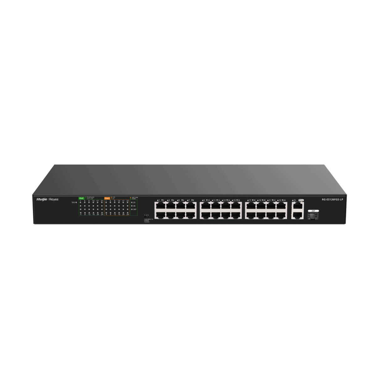 Switches รุ่น RG-ES126FGS-LP 24-Port 10/100 Mbps with 2-Port Gigabit Unmanaged PoE Switch - Image 3