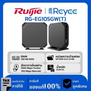 Wireless Router รุ่น RG-EG105GW(T) Wi-Fi 5 1267Mbps Wireless All-in-One Business Router