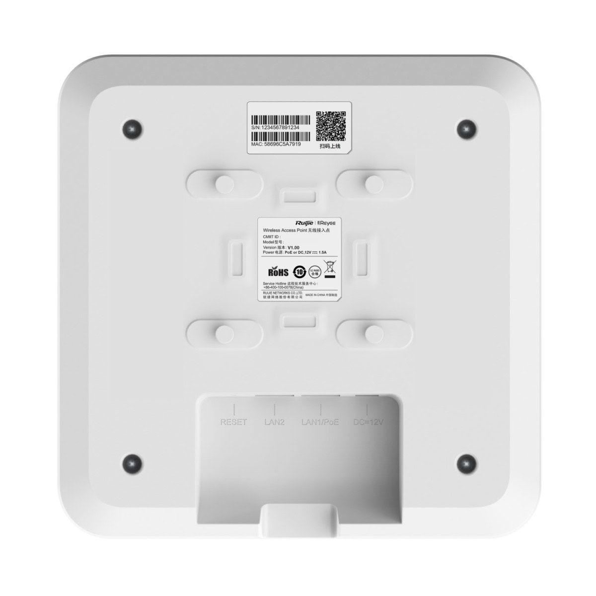 Wireless AP รุ่น RG-RAP2260(G) Reyee Wi-Fi 6 1775Mbps อุปกรณ์กระจายสัญญาณไร้สายติดเพดาน - Image 4