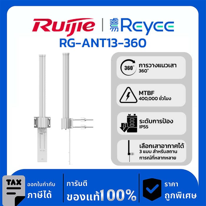 Wireless Bridge รุ่น RG-ANT13-360 360° Omnidirectional Antenna of RG-AirMetro Series Wireless Bridges