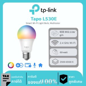 Smart Lighting TP-Link รุ่น TAPO L530E Smart Wi-Fi Light Bulb, Multicolor