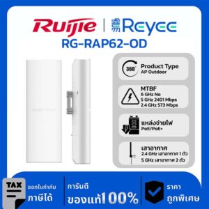 Wireless AP รุ่น RG-RAP62-OD AX3000 Wi-Fi 6 Indoor/Outdoor Versatile Access Point