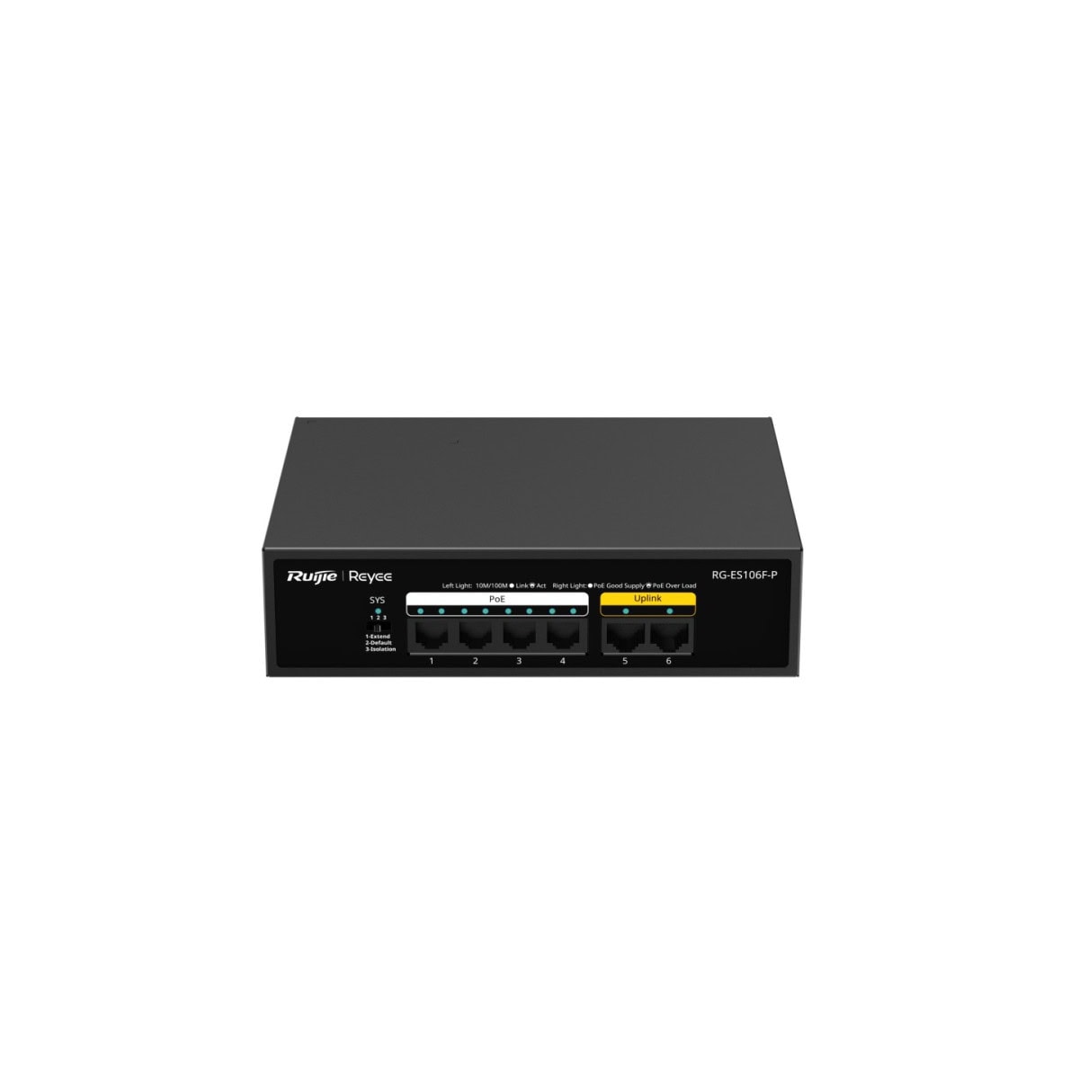 Switches รุ่น RG-ES106F-P 6-Port 10/100 Mbps Unmanaged PoE Switch - Image 2