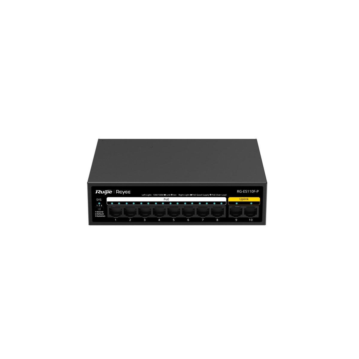 Switches รุ่น RG-ES110F-P 10-Port 10/100 Mbps Unmanaged PoE Switch - Image 2
