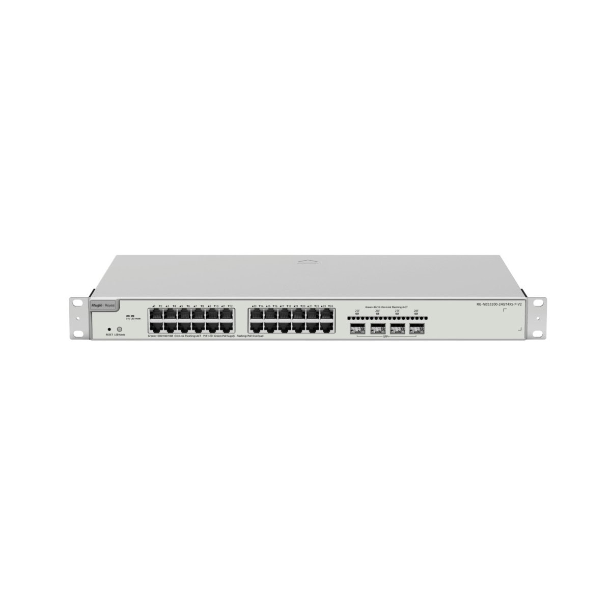 Ruijie / Reyee สวิตช์ 24 พอร์ต รุ่น RG-NBS3200-24GT4XS-P-V2 จัดการผ่านคลาวด์แบบ Layer 2+ ความเร็วระดับกิกะบิต 24-พอร์ต, อัปลิงค์ 10G - Image 2