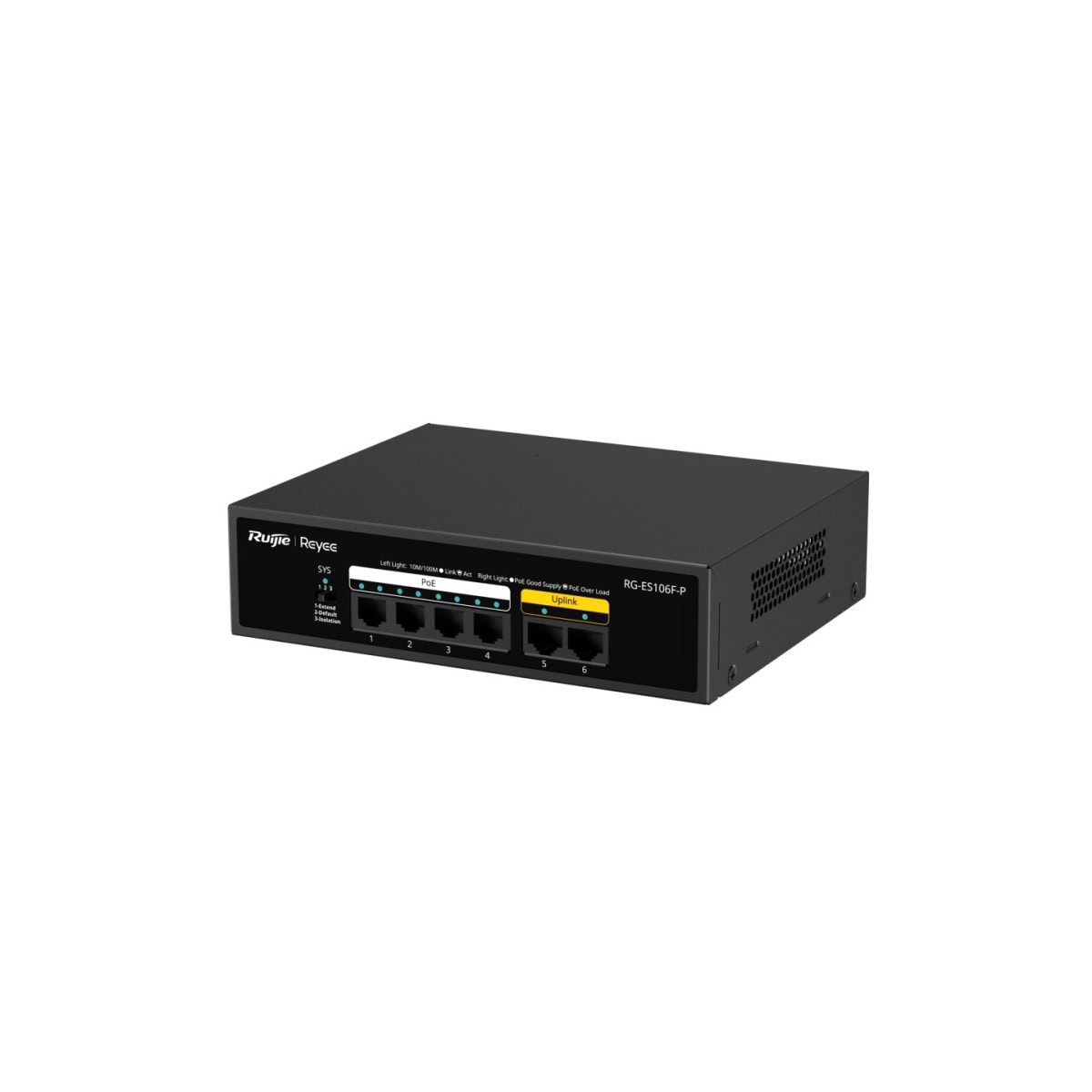 Switches รุ่น RG-ES106F-P 6-Port 10/100 Mbps Unmanaged PoE Switch - Image 3