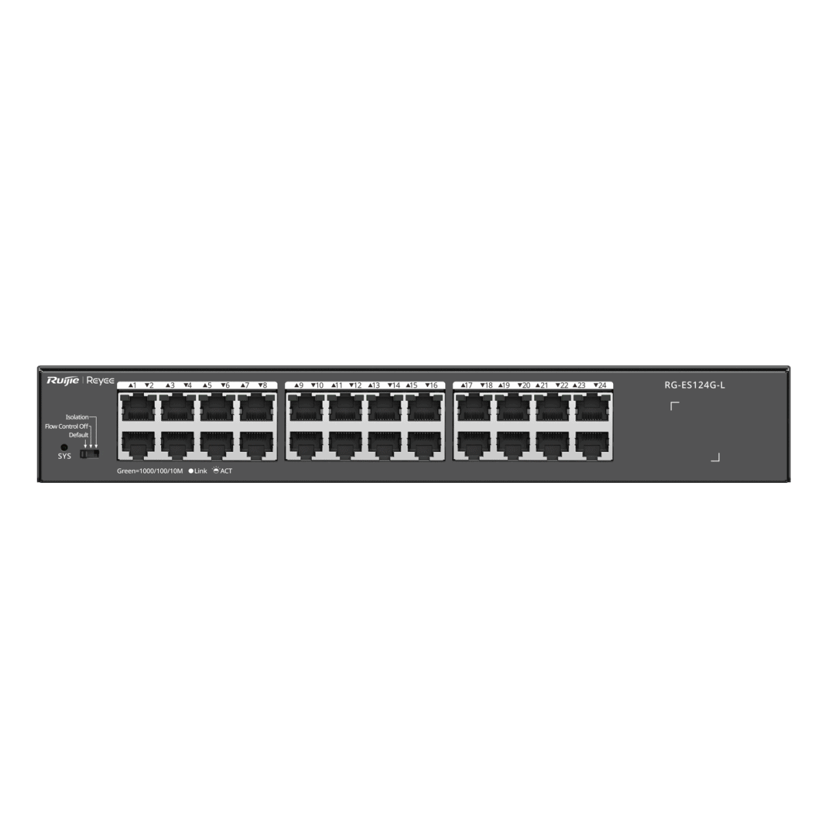 Switches รุ่น RG-ES124G-L สวิตช์ที่ไม่ใช้ PoE ที่ไม่มีการจัดการโดยมีพอร์ตความเร็ว 10/100/1000 Mbps จำนวน 24 พอร์ต - Image 4