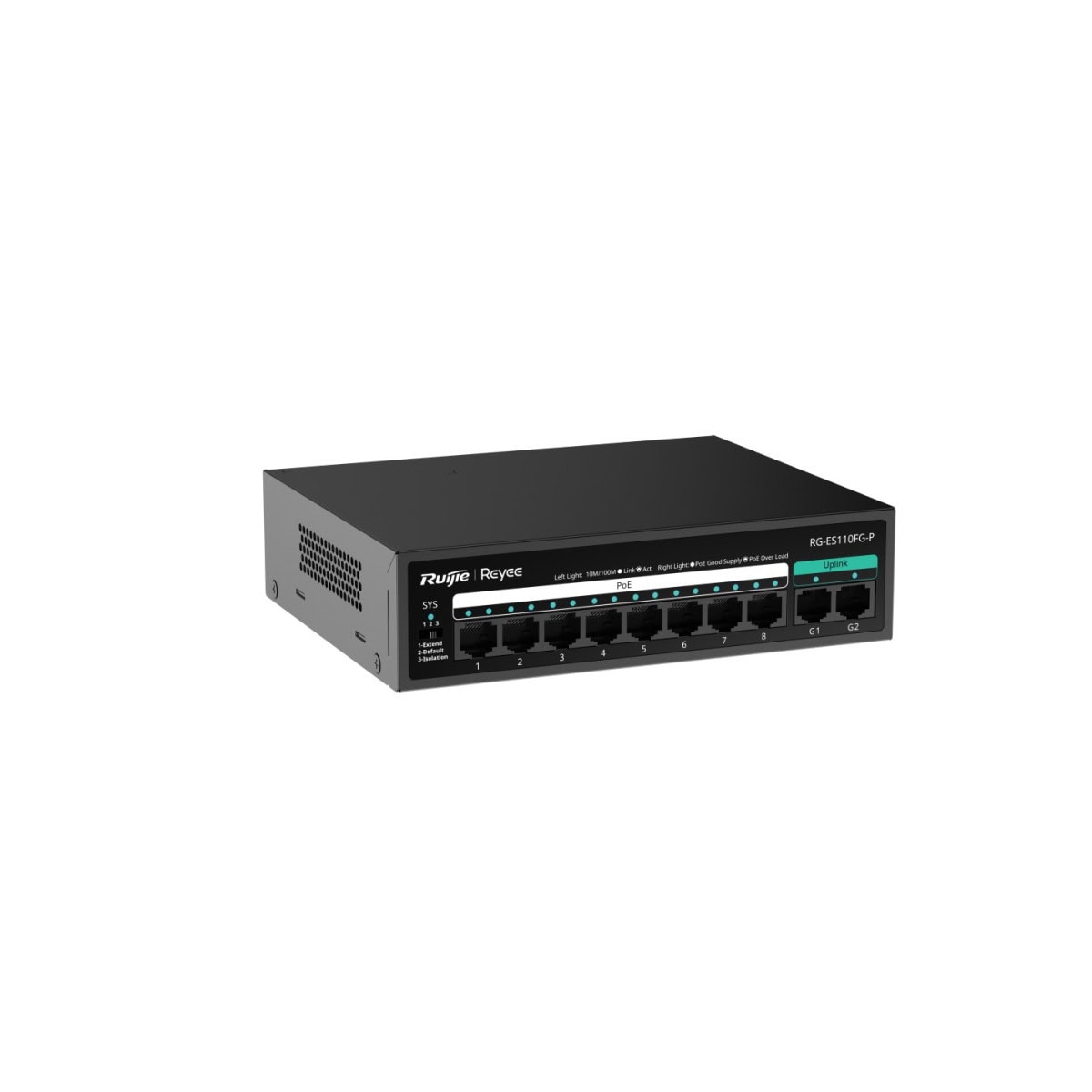 Switches รุ่น RG-ES110GS-P-L 10-Port 10/100/1000 Mbps Unmanaged PoE Switch - Image 2